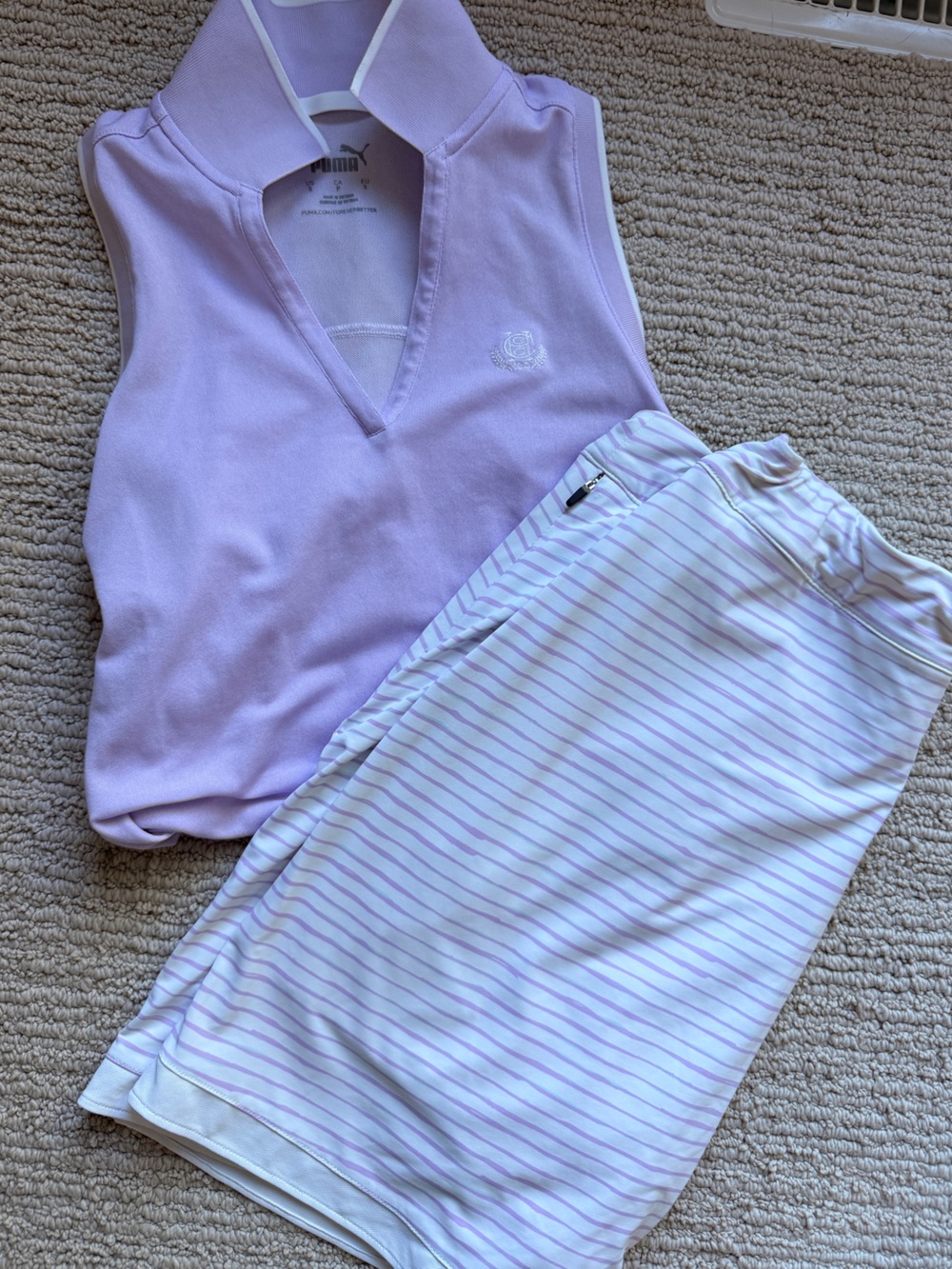 Peter millar golf skirt matching Puma top